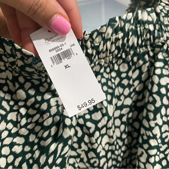 Gap Square Neck Animal Print Blouse - Picture 4 of 7